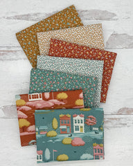 Village Life Blenders Rust/Teal  Fat Quarter Bundle by Tilda for Tilda Fabrics