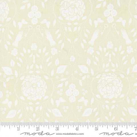 Evermore Lace White Garden Gate Yardage by Sweetfire Road for Moda Fabrics
