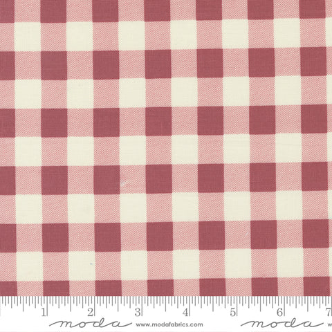Evermore Strawberry Picnic Gingham Yardage by Sweetfire Road for Moda Fabrics
