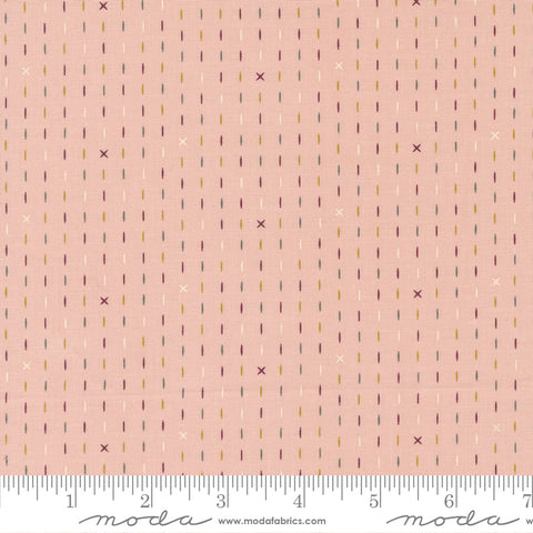 Evermore Strawberry Cream Hand Stitched Yardage by Sweetfire Road for Moda Fabrics