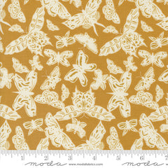 Enchantment Caramel Paper Butterflies Yardage by Sweetfire Road for Moda Fabrics