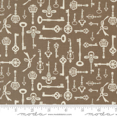 Enchantment Teak Diary Keys Yardage by Sweetfire Road for Moda Fabrics