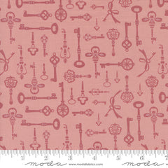 Enchantment Blush Diary Keys Yardage by Sweetfire Road for Moda Fabrics