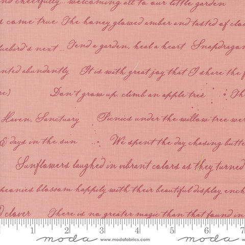 Enchantment Blush Garden Journal Yardage by Sweetfire Road for Moda Fabrics