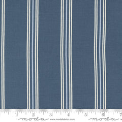 Seaglass Summer Indigo Sea Seaside Stripe Yardage by Sweetfire Road for Moda Fabrics