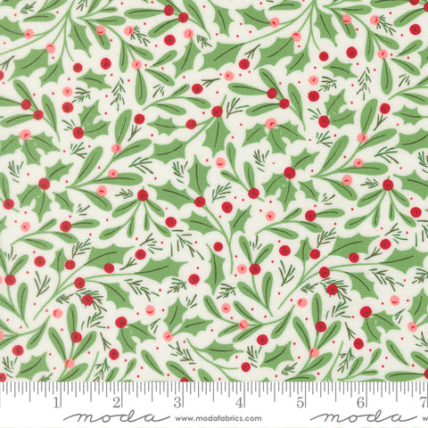 Merrily On High Snow Winter Berries Yardage by Sweetfire Road for Moda Fabrics