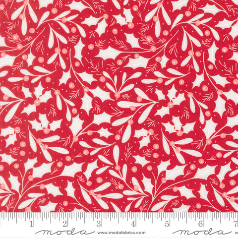 Merrily On High Christmas Red Winter Berries Yardage by Sweetfire Road for Moda Fabrics