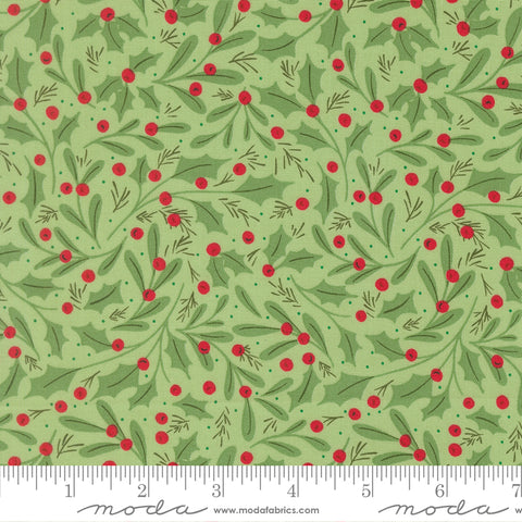 Merrily On High Evergreen Winter Berries Yardage by Sweetfire Road for Moda Fabrics