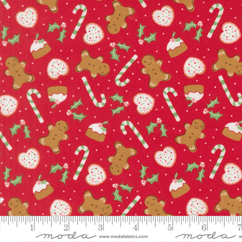 Merrily On High Christmas Red Sweet Treats Yardage by Sweetfire Road for Moda Fabrics