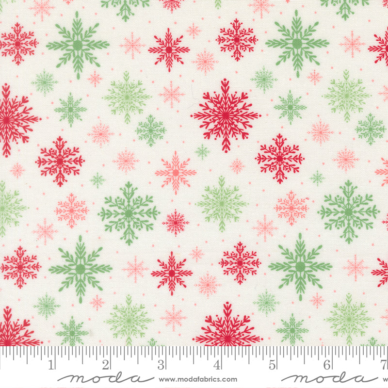 Merrily On High Snow Softly Snowing Yardage by Sweetfire Road for Moda Fabrics
