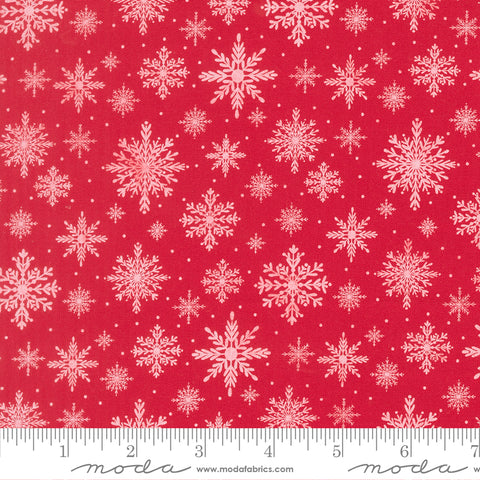 Merrily On High Christmas Red Softly Snowing Yardage by Sweetfire Road for Moda Fabrics