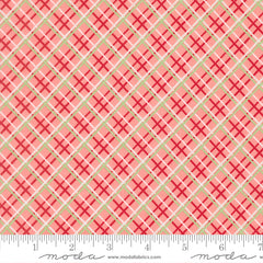 Merrily On High Blush Pretty Plaid Paper Yardage by Sweetfire Road for Moda Fabrics