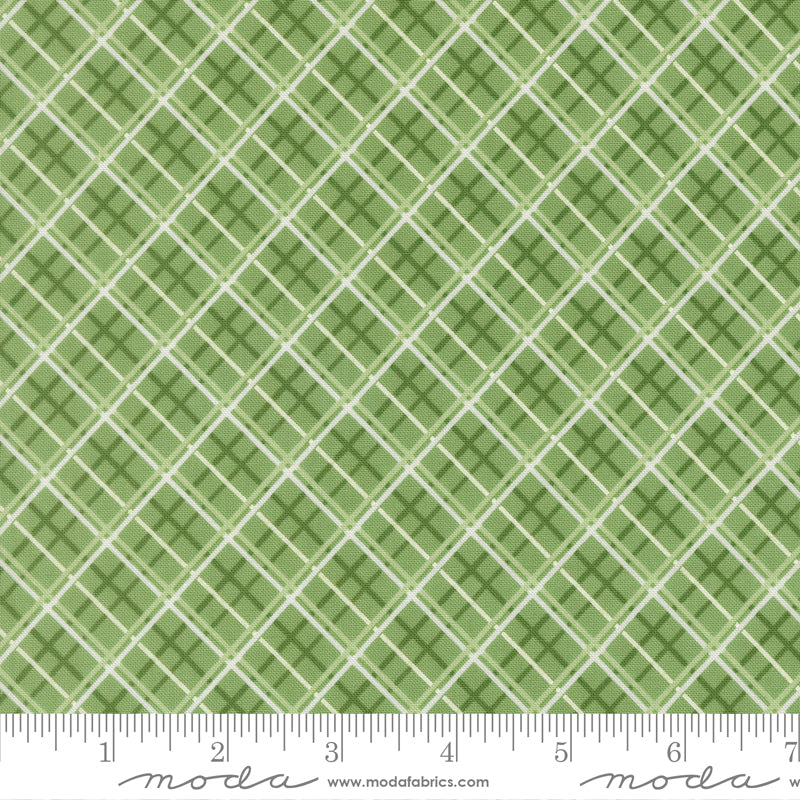 Merrily On High Evergreen Pretty Plaid Paper Yardage by Sweetfire Road for Moda Fabrics