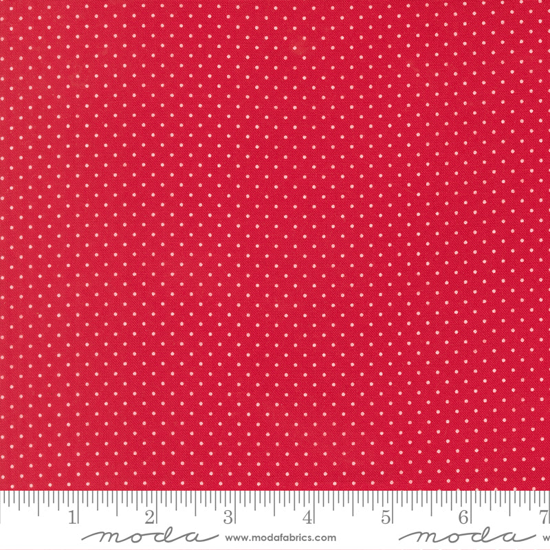 Merrily On High Christmas Red Festive Dot Yardage by Sweetfire Road for Moda Fabrics