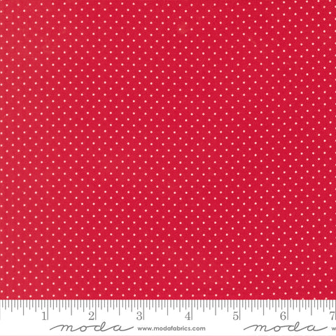 Merrily On High Christmas Red Festive Dot Yardage by Sweetfire Road for Moda Fabrics