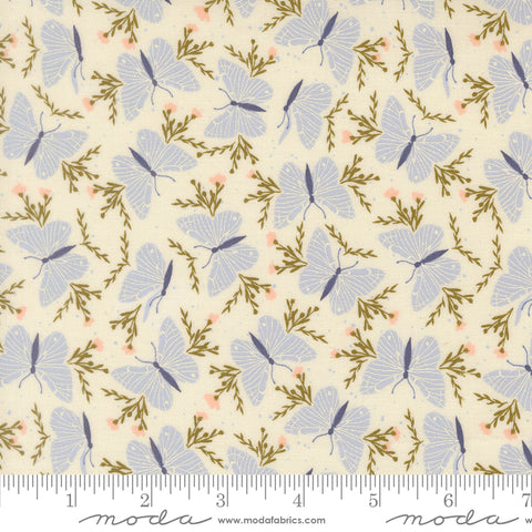 Wildbriar Porcelain Flutter Vine Yardage by Sweetfire Road for Moda Fabrics