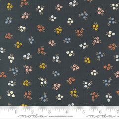 Dawn On The Prairie Charcoal Night Sweet Ditsy Yardage by Fancy That Design House for Moda Fabrics