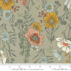 Woodland & Wildflowers Taupe Wildflower Wonder Yardage by Fancy That Design House for Moda Fabrics