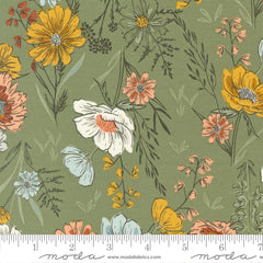 Woodland & Wildflowers Stones Moss Wildflower Wonder Yardage by Fancy That Design House for Moda Fabrics