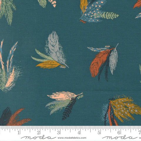Woodland & Wildflowers Dark Lake Feather Friends Yardage by Fancy That Design House for Moda Fabrics