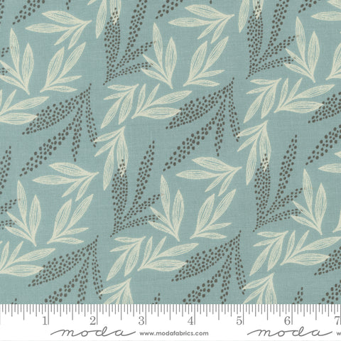 Woodland & Wildflowers Bluestone Leaf Lore Yardage by Fancy That Design House for Moda Fabrics