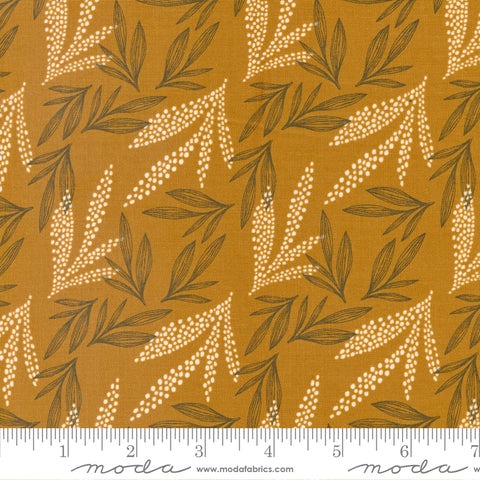 Woodland & Wildflowers Caramel Leaf Lore Yardage by Fancy That Design House for Moda Fabrics