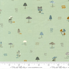 Woodland & Wildflowers Pale Mint Micro Mushrooms Yardage by Fancy That Design House for Moda Fabrics
