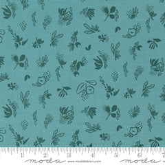 Things Above Teal Floral Sprinkles Yardage by Fancy That Design House for Moda Fabrics