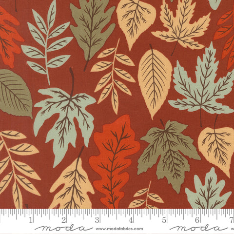 Windfall Rust Leaf Yardage by Fancy That Design House for Moda Fabrics