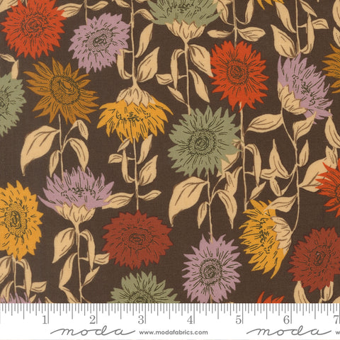 Windfall Coffee Sunflower Field Yardage by Fancy That Design House for Moda Fabrics
