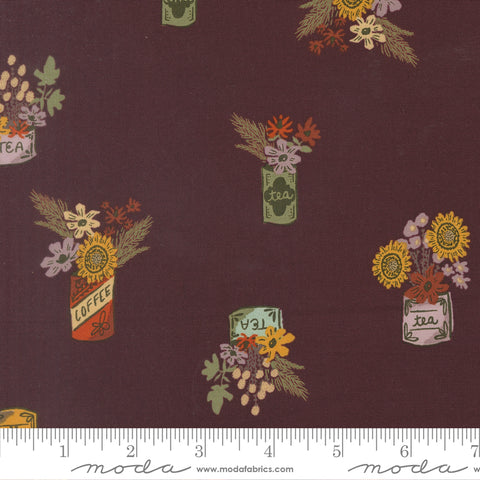 Windfall Merlot Vintage Jars Yardage by Fancy That Design House for Moda Fabrics