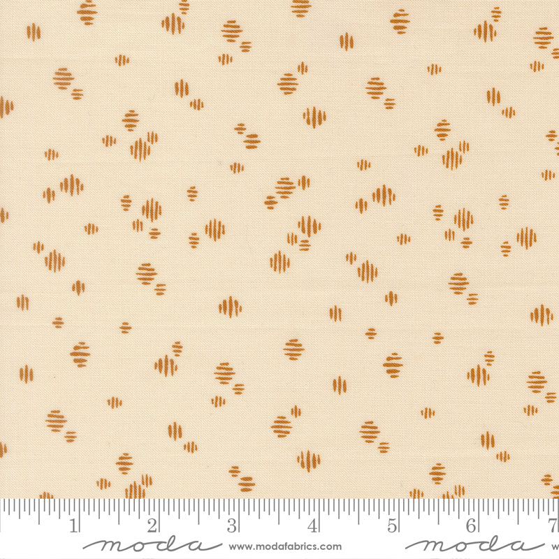 Wellspring Eggshell Dashed Yardage by Fancy That Design House for Moda Fabrics