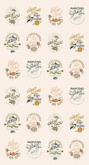 Wellspring Eggshell Small Panel by Fancy That Design House for Moda Fabrics