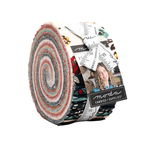 PREORDER Flora & Thread Jelly Roll by Fancy That Design House for Moda Fabrics