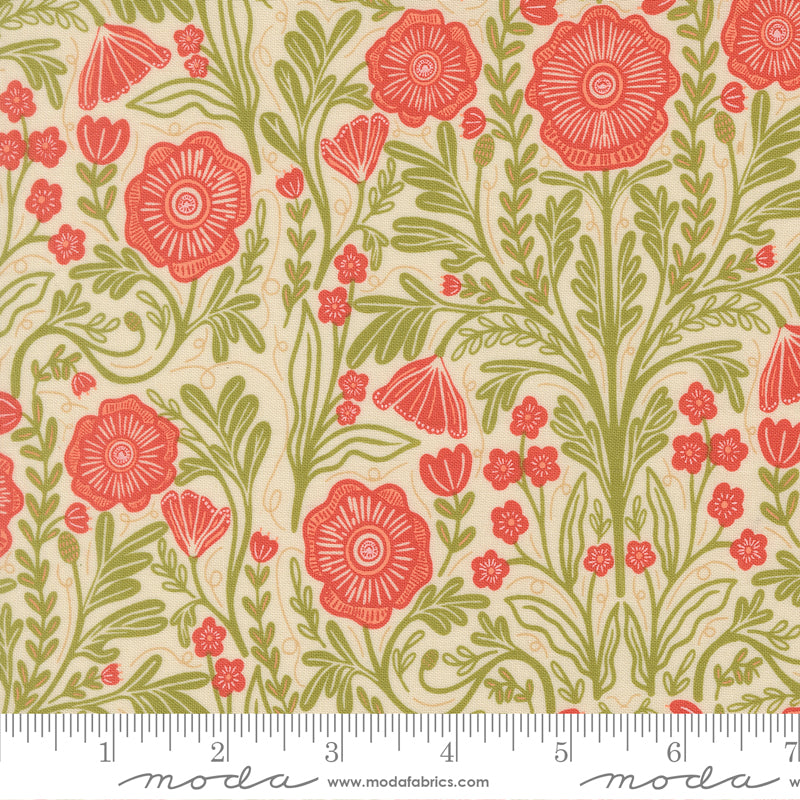 The Henhouse Cloud Poppy Yardage by Gingiber for Moda Fabrics