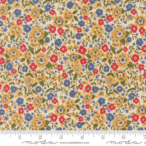 The Henhouse Tomato Calico Yardage by Gingiber for Moda Fabrics