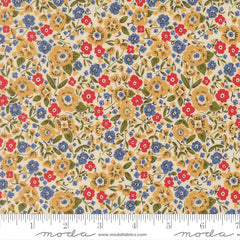 The Henhouse Tomato Calico Yardage by Gingiber for Moda Fabrics