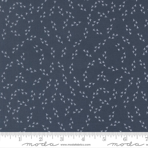 The Henhouse Demin Chicken Feet Yardage by Gingiber for Moda Fabrics