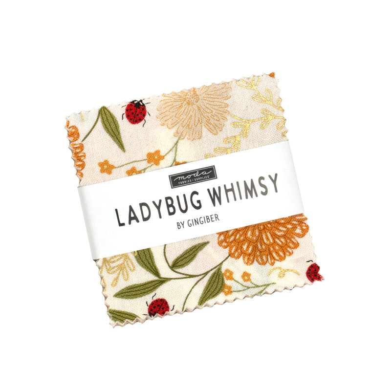 Ladybug Whimsy Mini Charm by Gingiber for Moda Fabrics