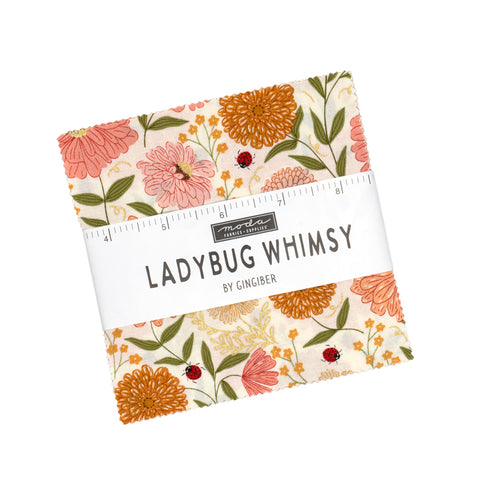 PREORDER Ladybug Whimsy Charm Pack by Gingiber for Moda Fabrics