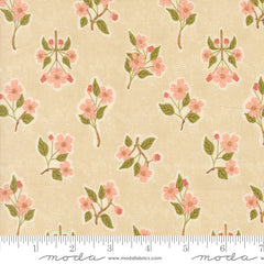 Ladybug Whimsy Natural Apple Blossom Metallic Yardage by Gingiber for Moda Fabrics