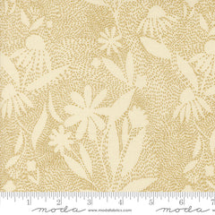 Ladybug Whimsy Eggshell Outlines Metallic Yardage by Gingiber for Moda Fabrics