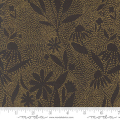 Ladybug Whimsy Midnight Outlines Metallic Yardage by Gingiber for Moda Fabrics