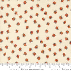 Ladybug Whimsy Eggshell Little Ladybugs Metallic Yardage by Gingiber for Moda Fabrics