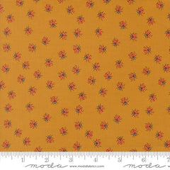 Ladybug Whimsy Golden Little Ladybugs Metallic Yardage by Gingiber for Moda Fabrics