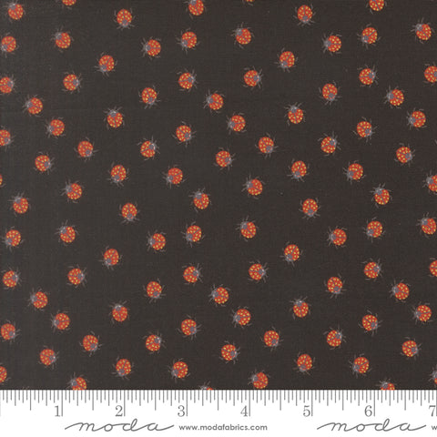 Ladybug Whimsy Midnight Little Ladybugs Metallic Yardage by Gingiber for Moda Fabrics