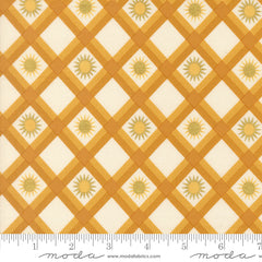Ladybug Whimsy Golden Plaid Sunshine Metallic Yardage by Gingiber for Moda Fabrics