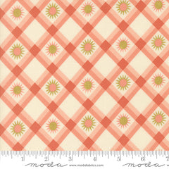 Ladybug Whimsy Zinnia Plaid Sunshine Metallic Yardage by Gingiber for Moda Fabrics