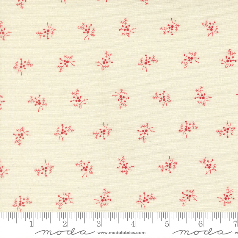 Joyful Gatherings II Cloud Crimson Holly and Berries Yardage by Primitive Gatherings for Moda Fabrics