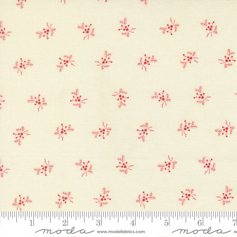 Joyful Gatherings II Cloud Crimson Holly and Berries Yardage by Primitive Gatherings for Moda Fabrics